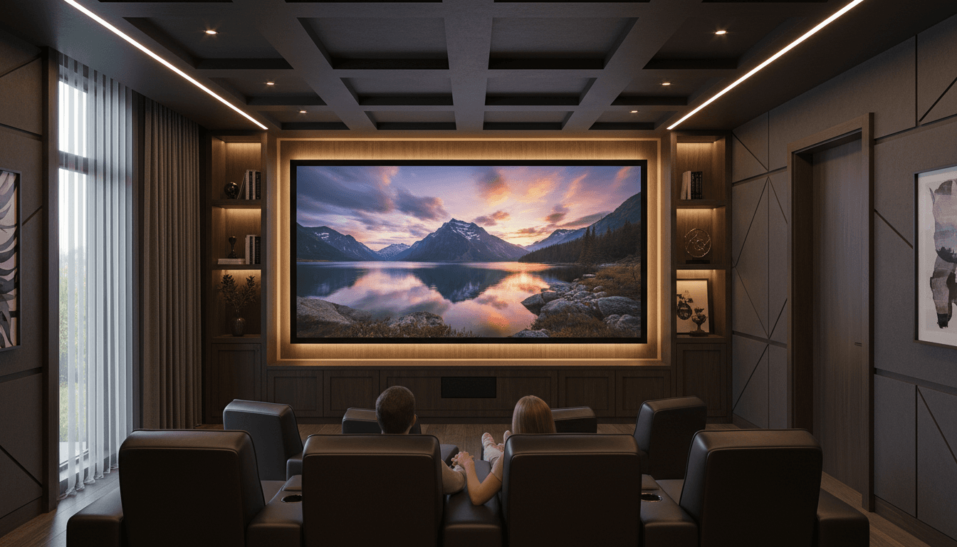 Custom home theatre installation with professional setup